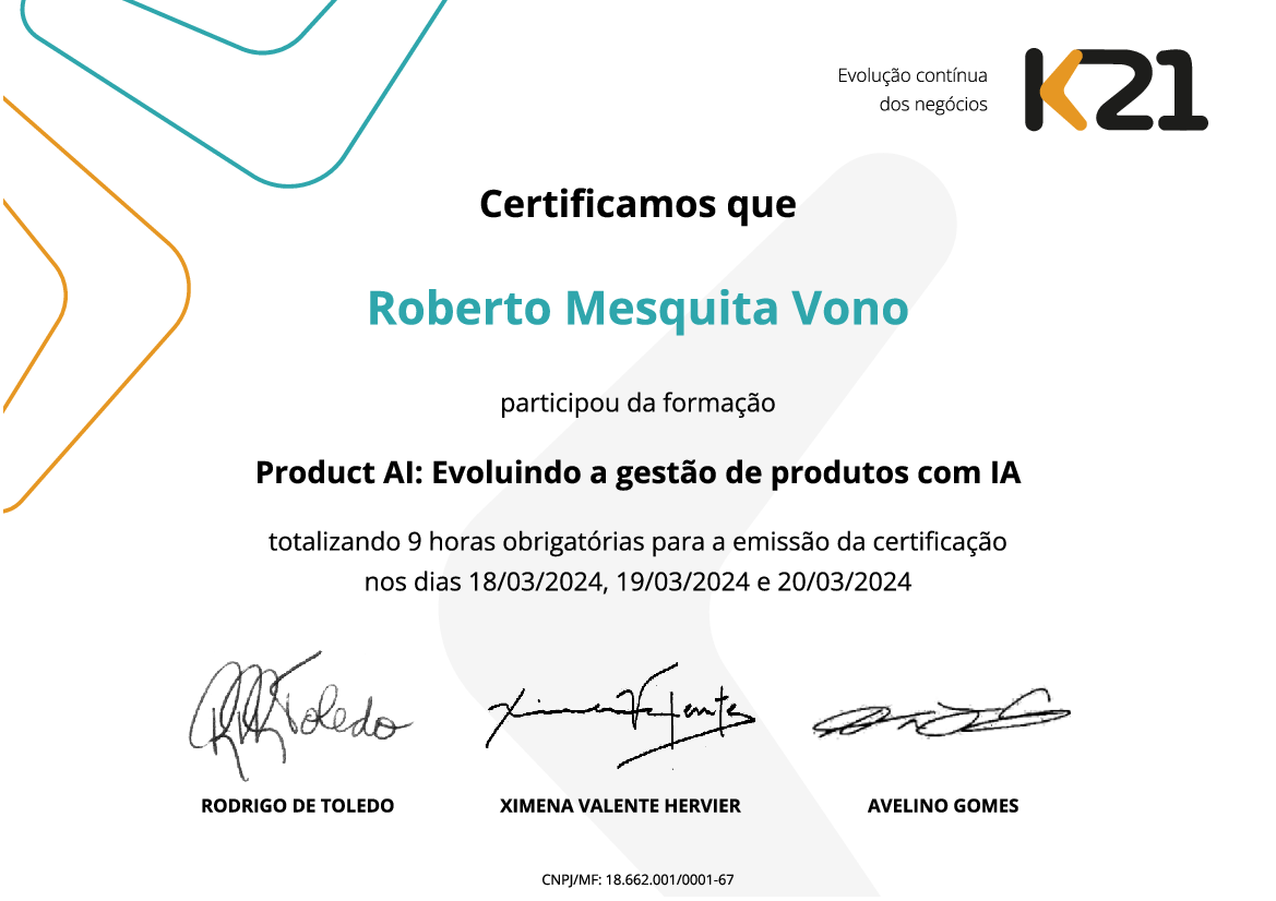 Certificado K21